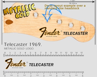 Telecaster 1969 GOLD LOGO - Waterslide Decal