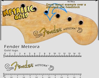Fender Meteora GOLD LOGO - Waterslide Decal