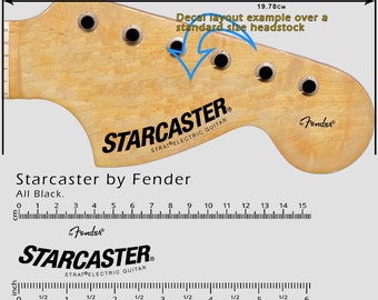 Starcaster by Fender BLACK LOGO - Waterslide Decal