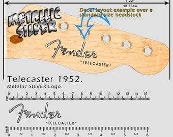 Telecaster 1952 SILVER LOGO - Waterslide Decal