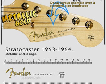 Stratoaster 1963-1964 GOLD LOGO - Wasserschiebefolie