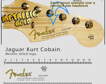 Jaguar Kurt Cobain GOLD LOGO - Waterslide Decal