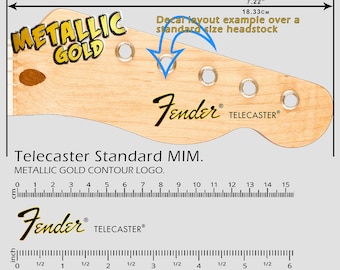 Telecaster Standard MIM GOLD LOGO - Waterslide Decal