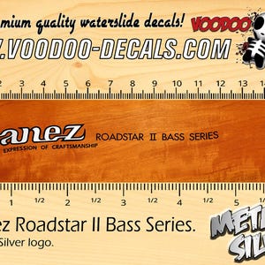 Ibanez Roadstar II SERIES Bass SILVER - Waterslide Decal