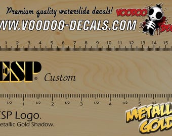 ESP Custom BLACK - GOLD Shadow - Waterslide Decal