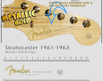 Stratocaster 1961-1962 GOLD LOGO - Waterslide Decal
