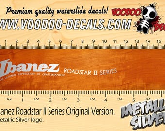 Ibanez Roadstar II Series Original Version ALL SILVER - Waterslide Decal