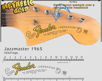Jazzmaster 1965 GOLD LOGO - Waterslide Decal