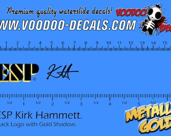 ESP Kirk Hammett GOLD-BLACK - Waterslide Decal