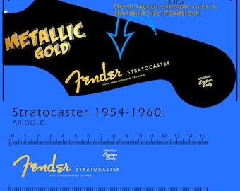 Stratoaster 1954-1960 ALL GOLD - Wasserschiebefolie Abziehbild