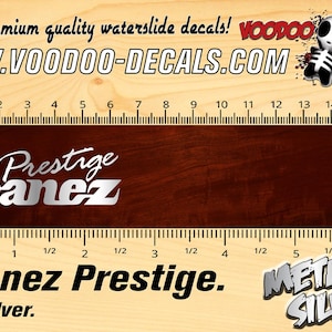 Ibanez Prestige - SILVER - Waterslide Decal