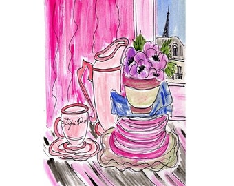 Anemones Pink Apartment card