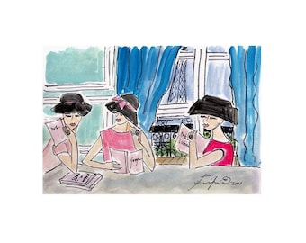 Parisian Women Reading card