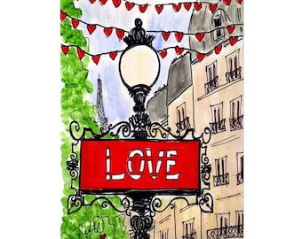 Love Valentines Style Paris card