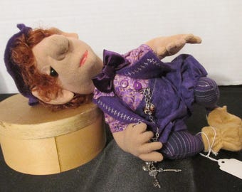 woodland elf doll, Gnome, Elf, leprechaun, Soft sculpted Doll