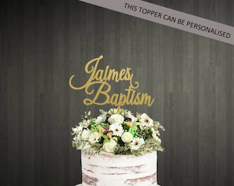Baptism Religious Cake Topper
