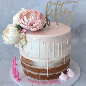 60th Birthday Cake Topper Glitter Card image 5
