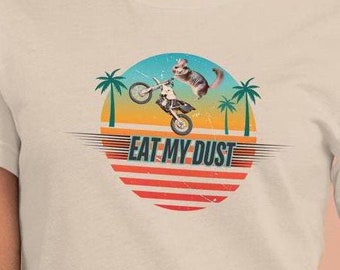 Chinchilla on a Dirt Bike Malibu Sunset Unisex t-shirt - Funny Tee for Chinchilla Lovers or Dirt Bikers