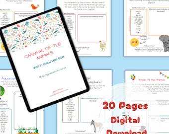 Carnival of the Animals Music Appreciation Unit Study (Digital Download)