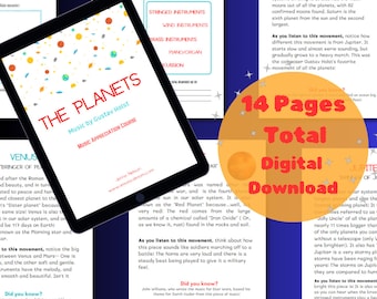 Planets Music Appreciation Unit Study: Homeschool Printable (PDF Download)