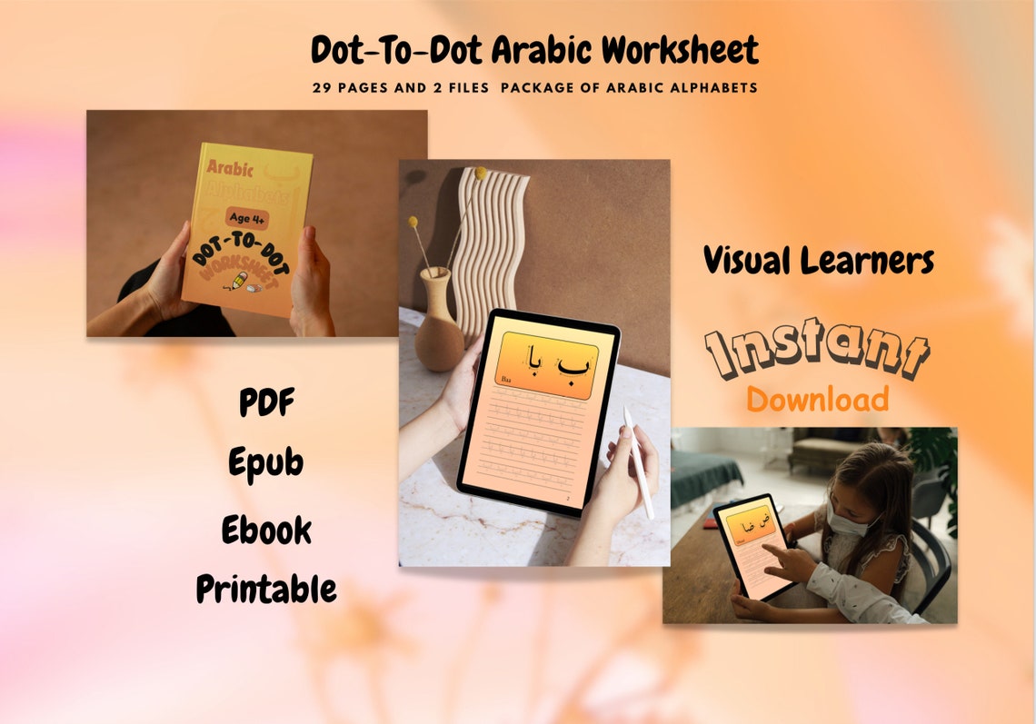 Arabic Alphabets Dot-to-dot Worksheet - Etsy