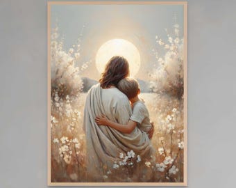 Friedenstage | Christliche Wandkunst | Jesusknabe | Christliches Poster | Jesus mit Kindern | Mormonische Kunst | Jesus PNG | Jesus Download