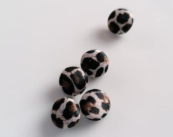 Leopard Print Wedding Dress Buttons Satin Bridal Buttons Animal Print Alternative Bride