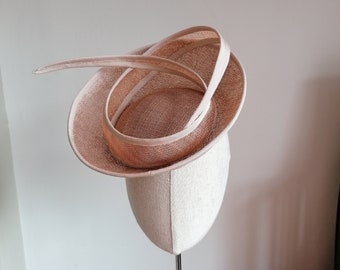 Copper Giant Saucer Knot Sinamay Straw Hat