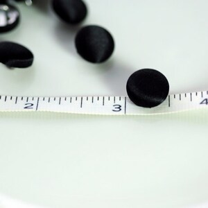 Black Wedding Dress Buttons 100% Silk Satin Bridal Buttons Silk Charmeuse image 4