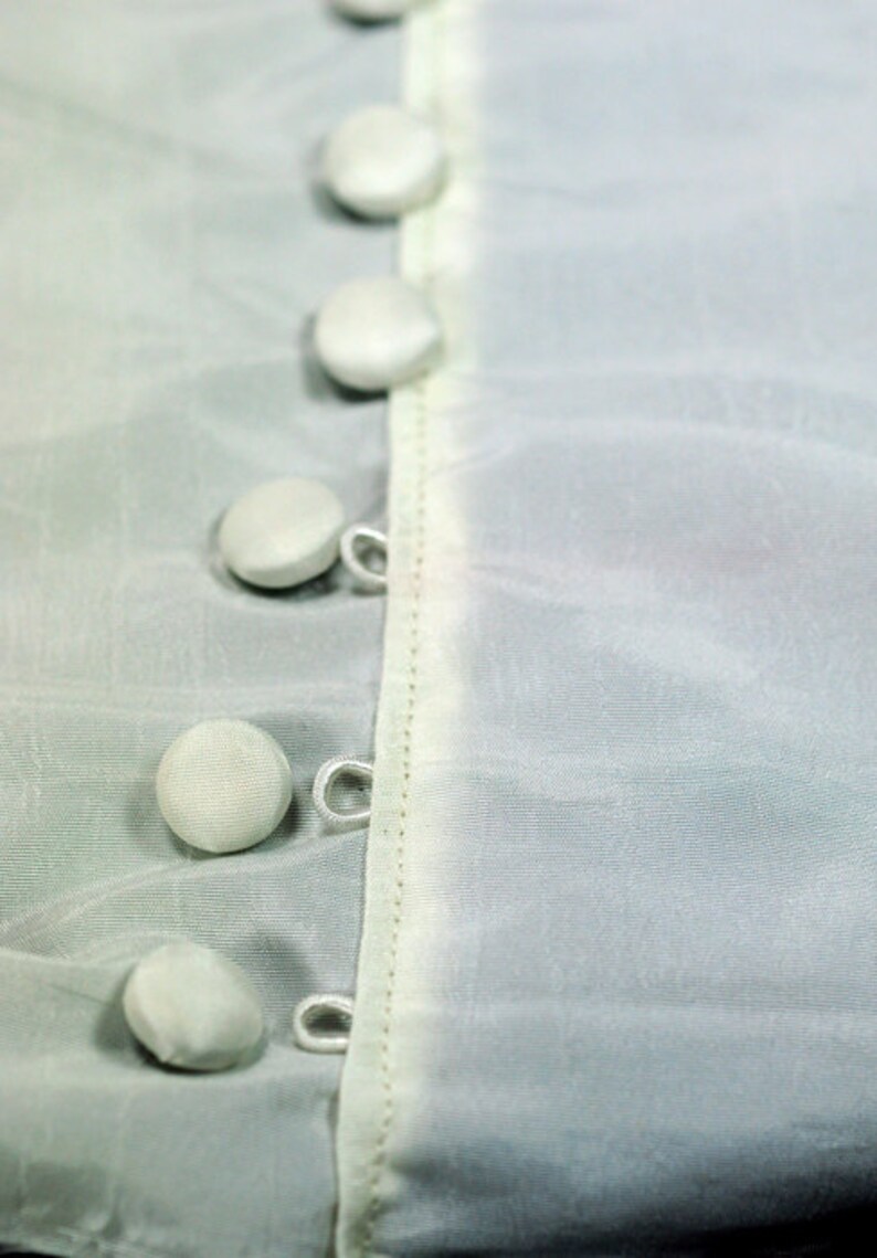 White Bridal Button Looping Elastic Wedding Dress Buttonhole Etsy