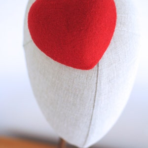 Mini Red Heart Cocktail Hat Fascinator image 4