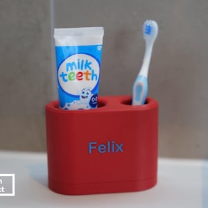 Porte-brosse à dents et dentifrice personnalisé pour enfants