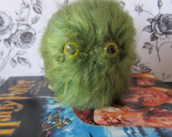 Harry Potter Green Pygmy Puff with Yellow Eyes- Ready to Ship