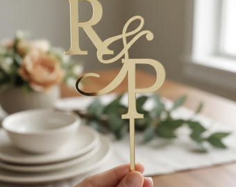 Wedding Cake Topper, Initial Charm,Custom Couple Gift,Personalized Name,Engagement Party,Wedding Decoration, Anniversary Gift,Bridal Shower