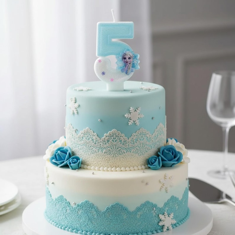 Birthday Candle, Princess Cake Topper, Happy Birthday, Party Decorations, First Birthday, Cake Topper Frozen, Cupcake Topper, Cake Decor image 5