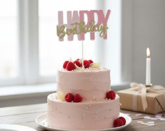 Cake Topper,  Birthday Cake Topper, Rainbow Cake Topper, First Birthday Cake Topper, Gold Cake Topper,Happy Birthday Cake Topper