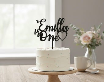 Personalized First Birthday Cake Topper, Acrylic Cake Topper, 1st Birthday Cake Topper, Custom Cake Topper, Children's Birthday Cake Topper