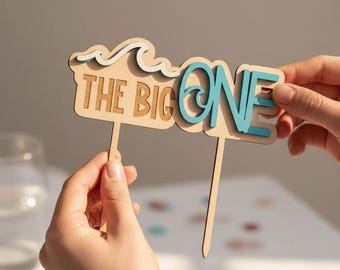 One Cake Topper, First Birthday Boy, Wild One Birthday Decor, Wooden Cake Topper , Party Decorations, Cake Charm, Baby Shower Decor
