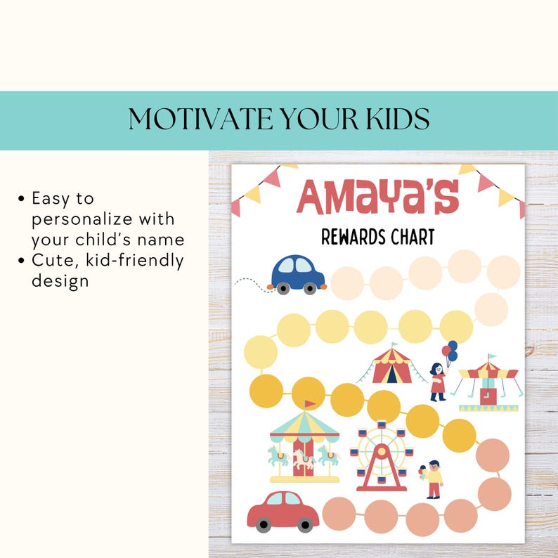 Printable Kids Reward Chart, Printable Kids Behavior Chart, Kids Chore ...