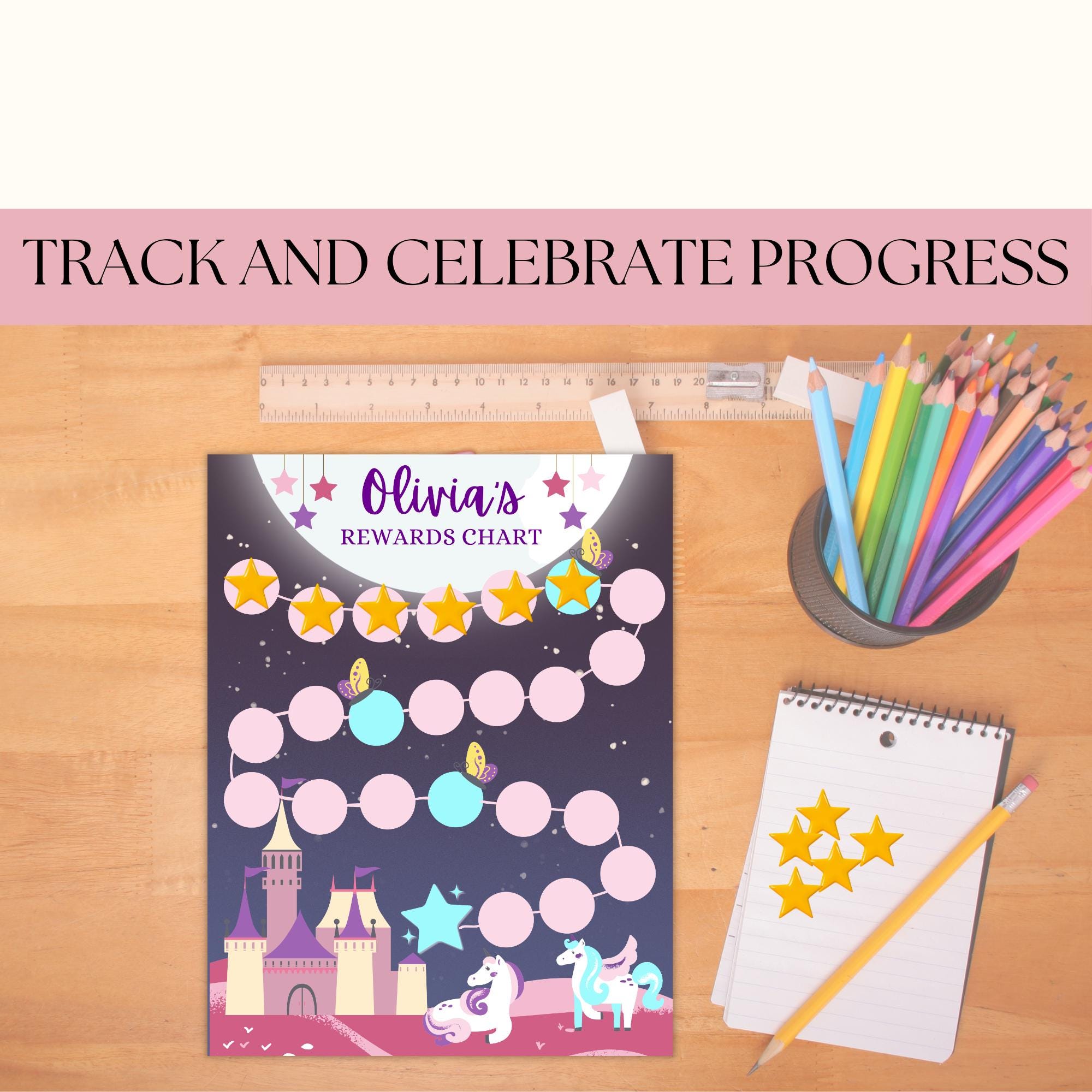 Cute printable kids rewards chart kids routine chart kids chore chart