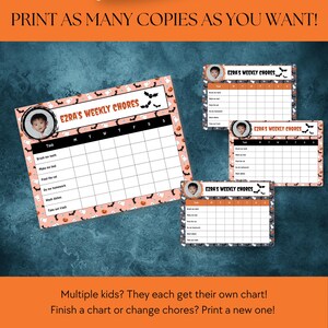 Cute Halloween Printable Chore Chart | Kids Rewards Chart Kids Routine ...