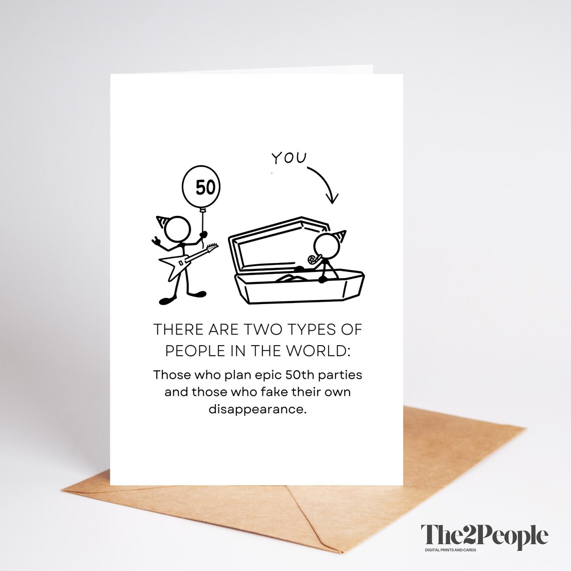 50th Birthday Card | Funny Birthday Card Digital Download | Blank DIY ...