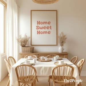 Home Sweet Home Print | Uplifting Quote Art Poster | Affirmation Print | Typography Art | Aesthetic Wall Art | Modern | Home Decor