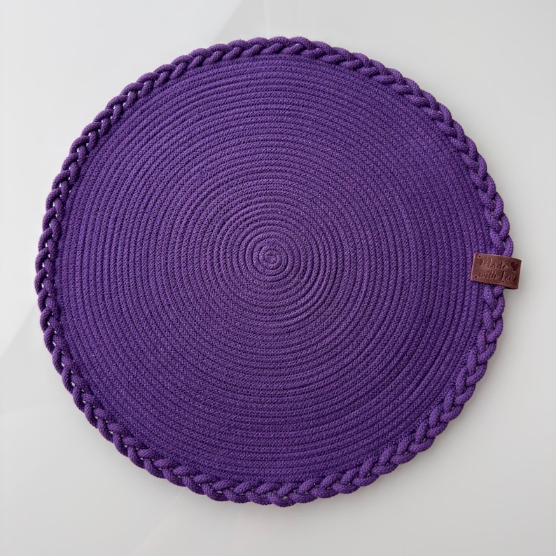 Handmade Cotton Rope Placemats: Colorful Woven Dining Table Decor