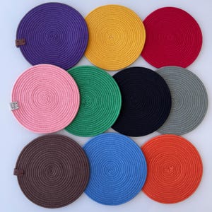 Cotton Coaster, Table Coasters, Rope Coaster, Kitchen Decor, Set of Coaster, Housewarming Gift, Colorful Coaster, Dining Table Decor
