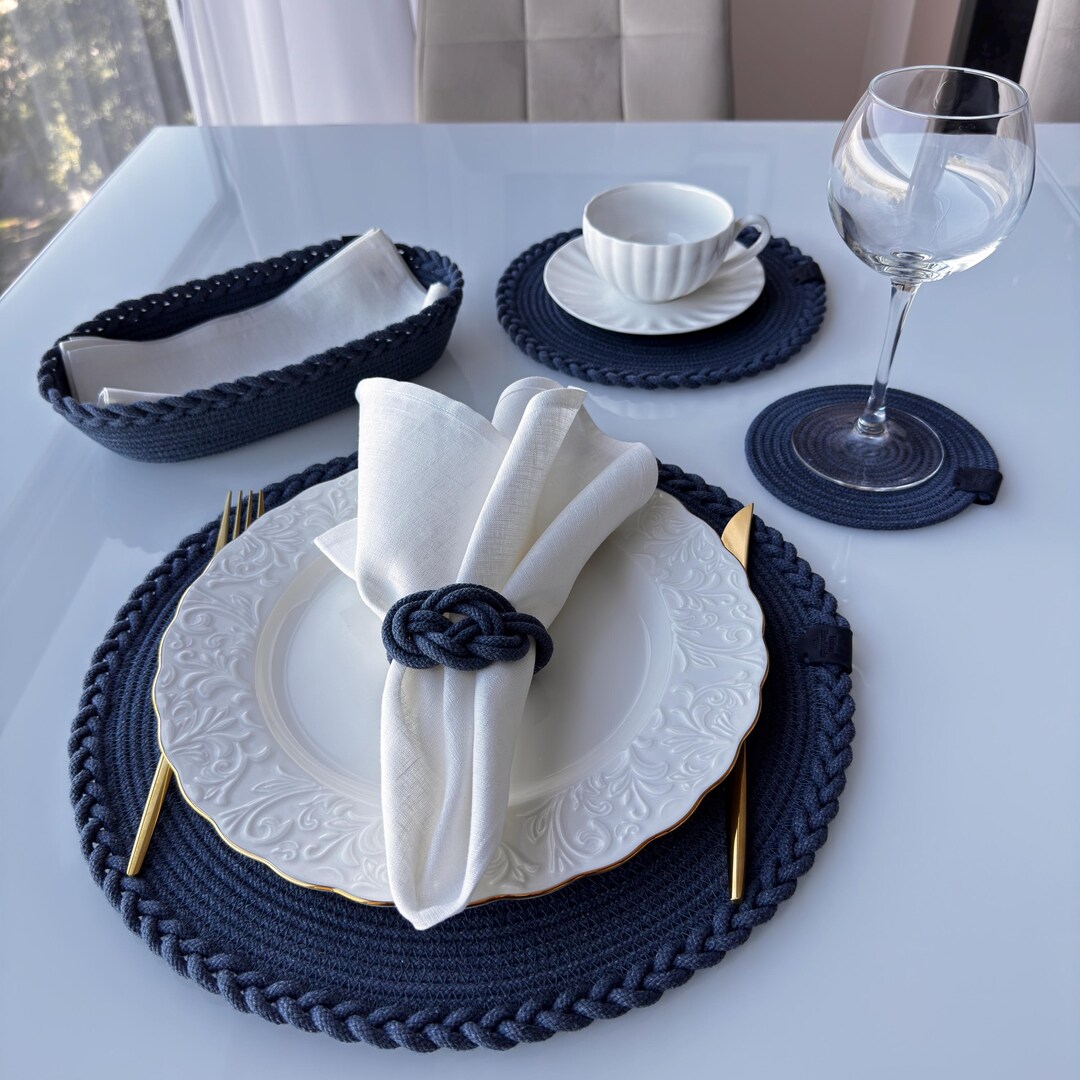 Handmade Cotton Rope Placemat: Modern Dining Table Decor - Etsy