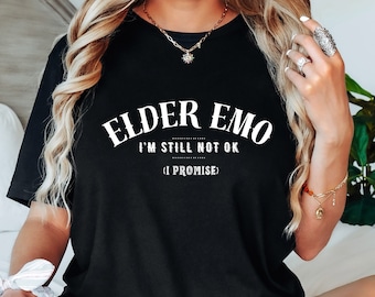 Elder Emo Concert Tee, Millennial Emo Kid Nostalgia Graphic Tee, Pop Punk Nostalgia Tee, Y2K Emo Aesthetic Graphic Top