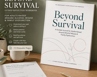 Adult Children of Alcoholics Guided Journal, 72-Page ACOA Workbook for Family Dysfunction, Boundaries, Self-Trust Printable PDF