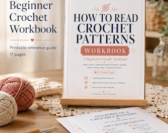 Crochet Pattern Guide, How to Read Crochet Patterns Workbook, Crochet Patterns For Beginners, Crochet Abbreviations Guide
