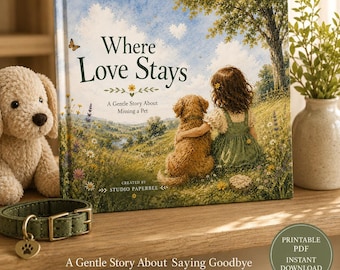 Children's Grief Book Printable, Dog Grief Book for Kids, Rainbow Bridge Story PDF, Pet Loss Book, Pet Remembrance Gift